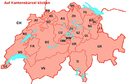 Schweizer Karte Tourismusbüros